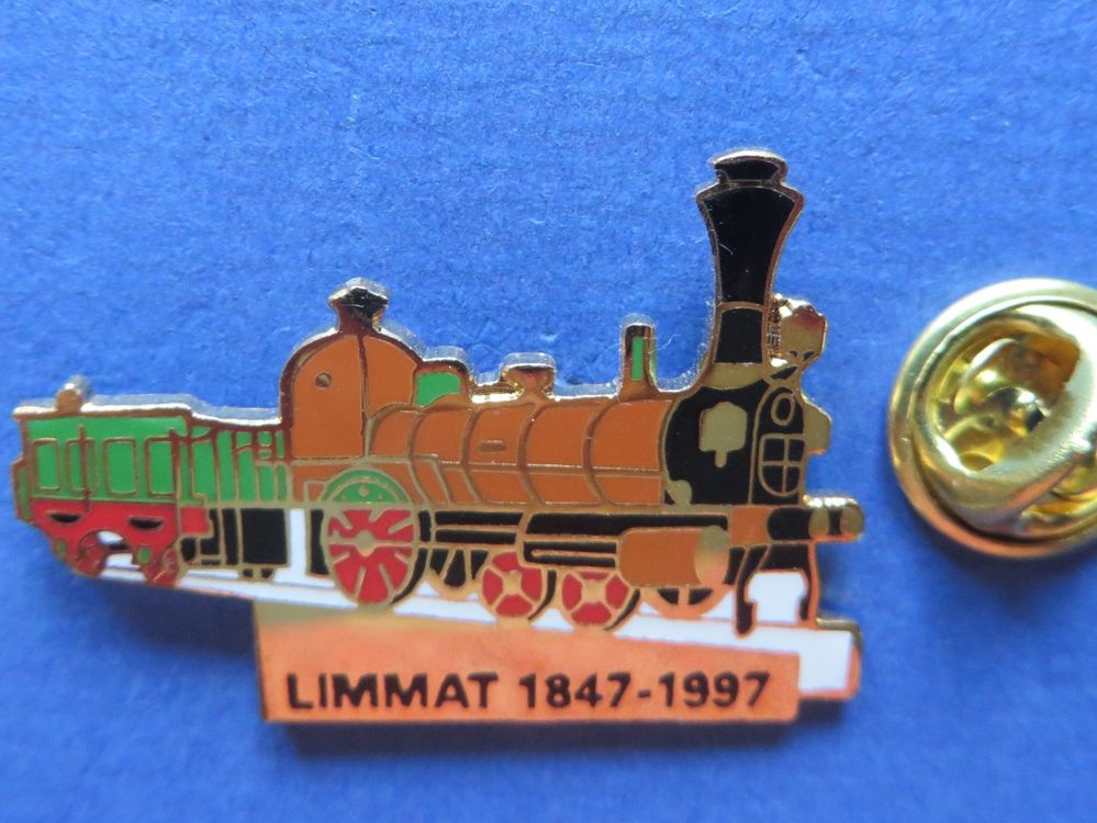 PIN PIN'S DAMPF-LOKOMOTIVE SNB LIMMAT 1847-1997 ,BAHN TRAIN (Gebraucht ...