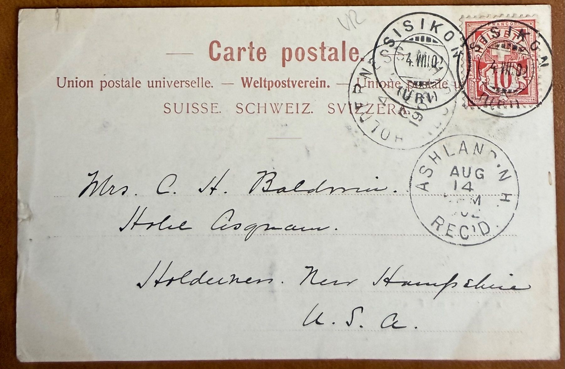 Cartoline postali: Axenstrasse - Animée  1902 – Usato da Lutry venduto da Ediego 2