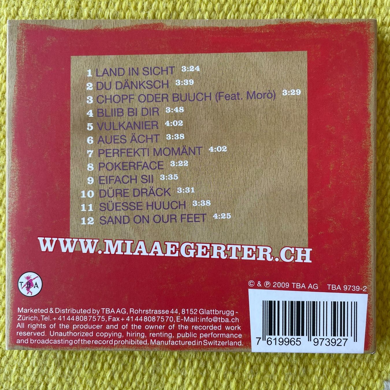 CD: MIA AEGERTER-CHOPF ODER BUUCH (DIGIPACK) – Usato da Rorschacherberg venduto da CD-Roli 1