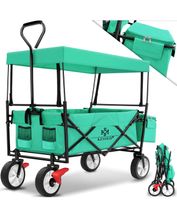 + KESSER® Bollerwagen Faltbar Dach Handwagen Klappbar mint