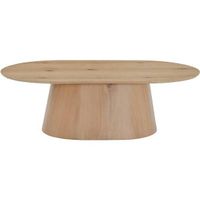 Couchtisch oval abgerundet Onero Eichenholzfurnier natur