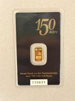 1g Goldbarren UBS, OVP, "150 Jahre" Jubiläum