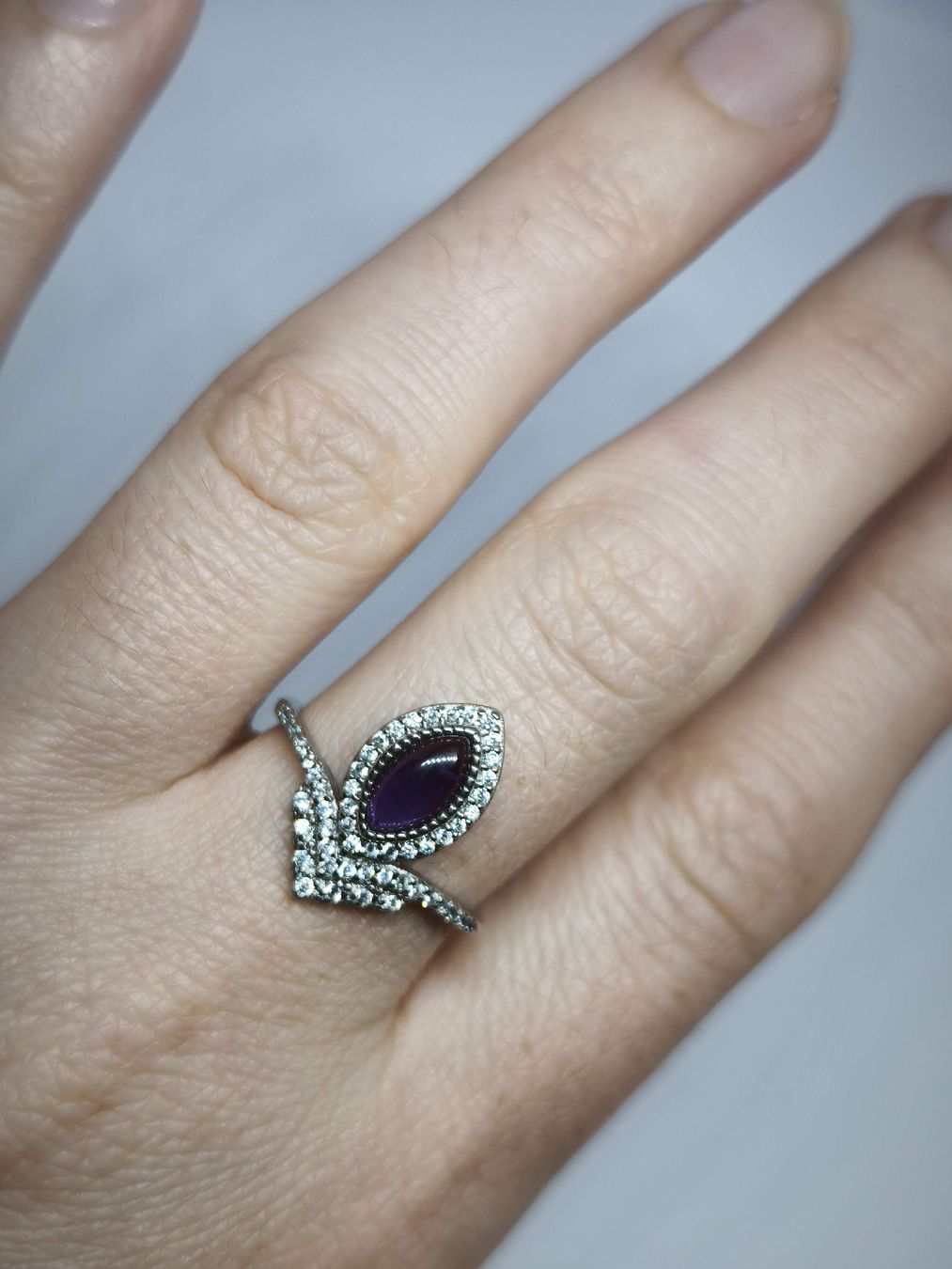 Anelli: Amethyst Ring 925 Silber Gr. Verstellbar NEU – Nuovo (secondo la descrizione) da St. Gallen venduto da GIULESGG