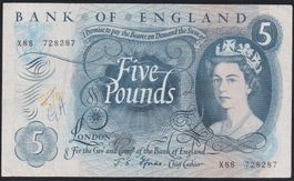 England 5 Pounds 1966