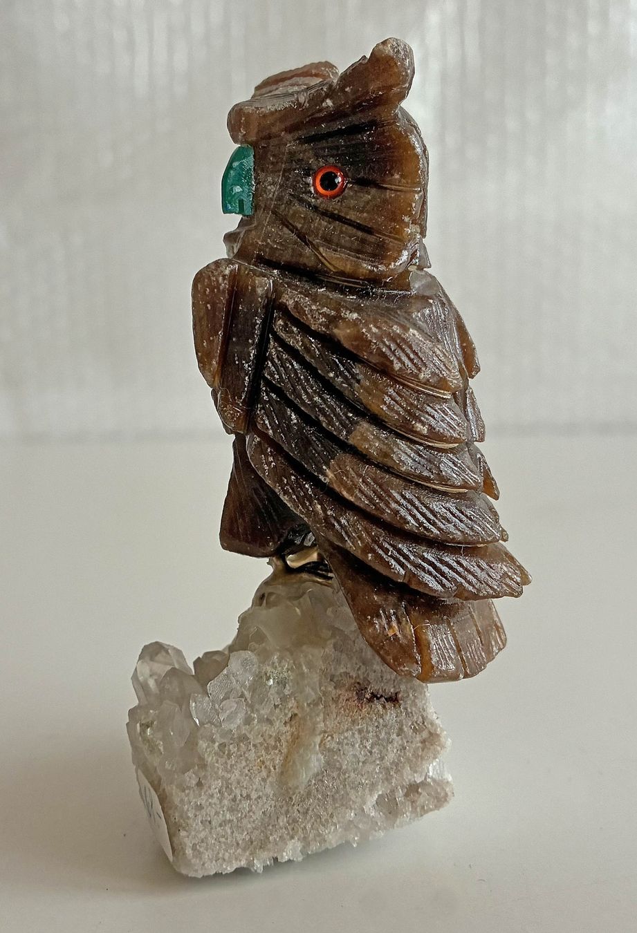 Statuette: Stein Eule auf Kristall – Usato da Bäretswil venduto da robsonantik 2