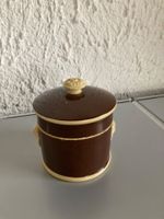 Antike Salbentiegel Keramik Dose braun beige Vintage Topf...