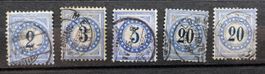 Lot Portomarken Blau 1878/92 Typ K