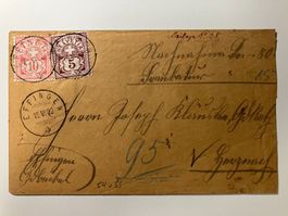 Ziffer-Ausgabe 1882, Kat. 53+55 weisses Papier, KP 395.--