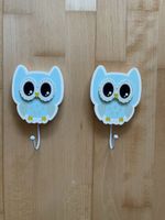 2 patères hibou bleu bois pour enfant état neuf