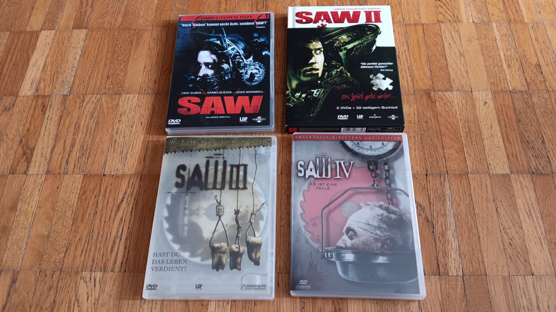 Tutti i DVDs: Saw DVD-Sammlung, Teil 1-4 – Usato da Dietikon venduto da Rabia