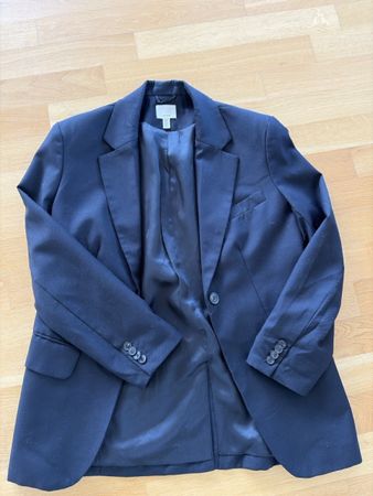 Wool Blend H&M schwarzer Damenblazer, Grösse XS