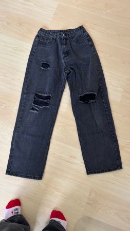 Jeans Noir à Trous