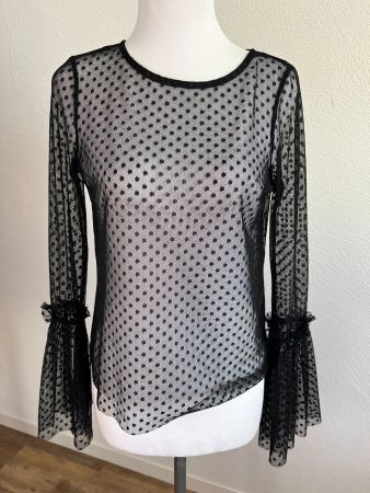 Bluse mit Spitzen, Gr. S, NP 59.-