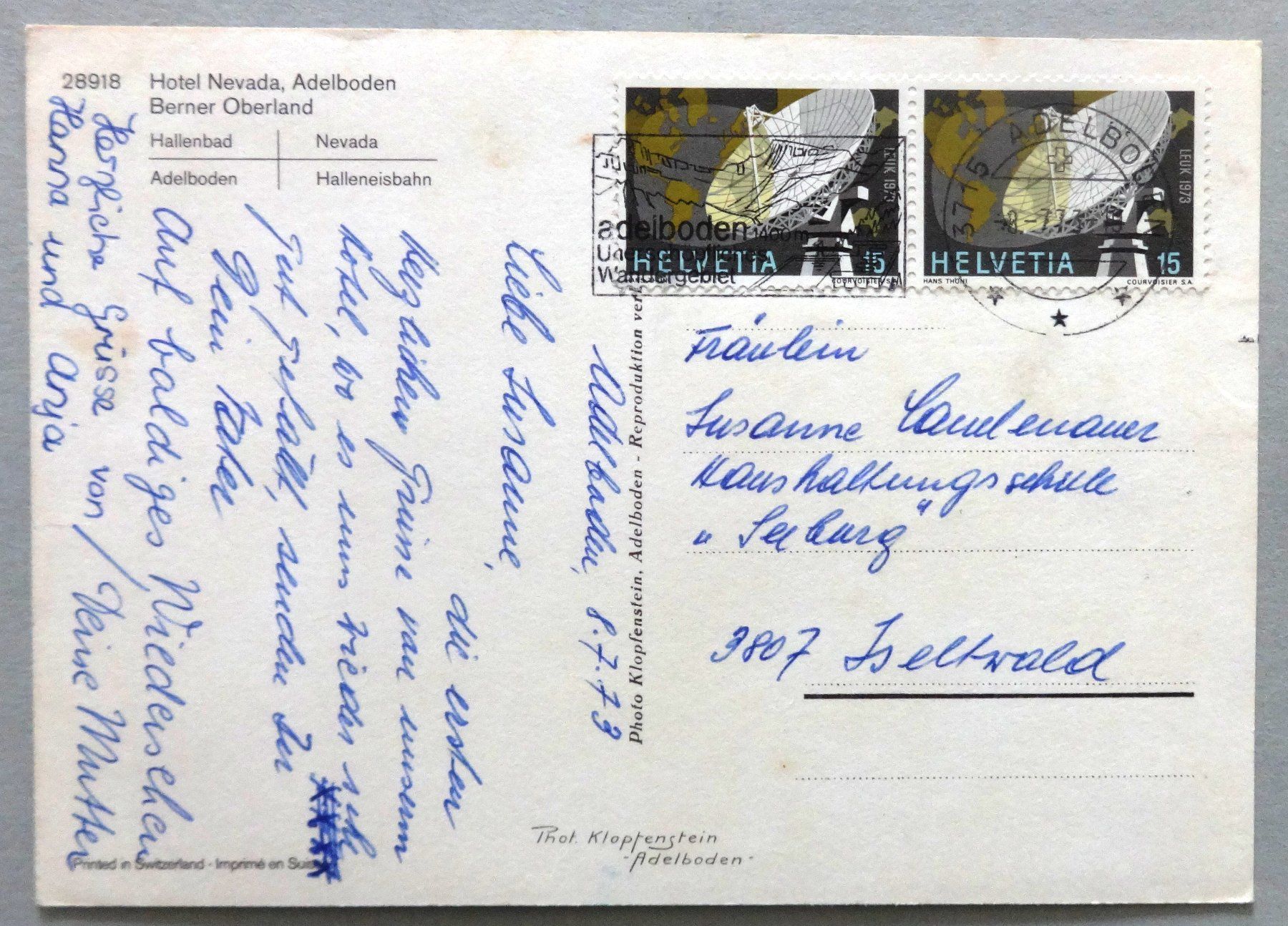 Cartoline postali: Hotel Nevada, Adelboden, Berner Oberland – Difettoso da Fétigny venduto da Billy2miny 1