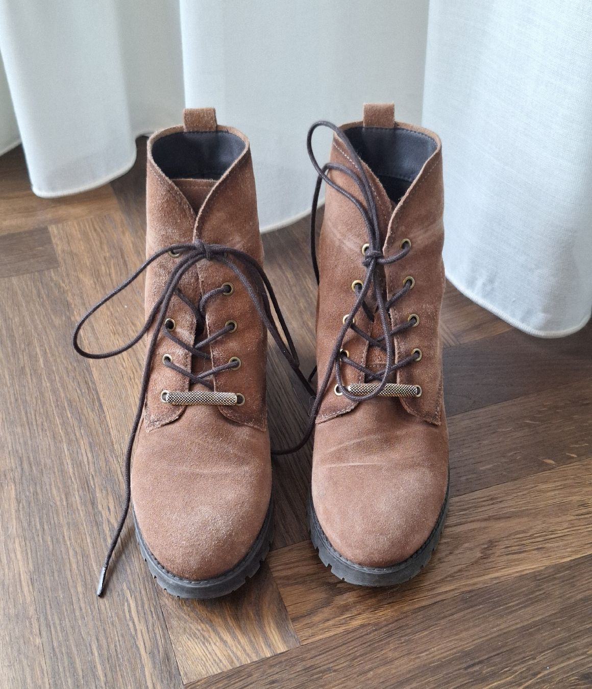 Scarpe da donna: Braune Wildleder Stiffeletten, Gr 40, – Usato da Zürich venduto da Milas_closet 1