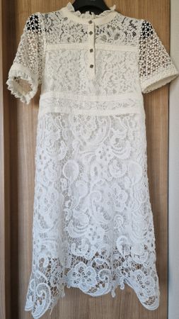 John Richmond Spitzenkleid, 14 J, neuwertig, Ivory 👗