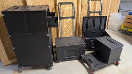 Lagerverkauf  Transport-  & Lagerboxen Set  mit Rollsystem