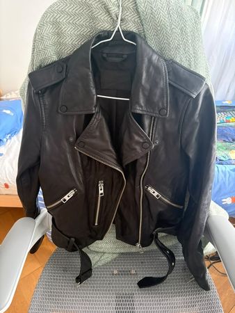 AllSaints Balfern Lederjacke Sz EU 36