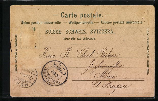 Cartoline postali: Lithographie Rigi, Ortsansicht, 1900 – Usato da Berlin venduto da bartko-reher 1