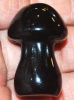 Deko Heilstein L-113 – Pilz - ca. 3,7 cm – Obsidian