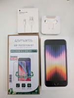 Apple iPhone SE (3. Generation), 64 GB, schwarz mit Zubehör