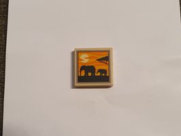 Lego 3068 2x2 Fliese bedruckt Safari