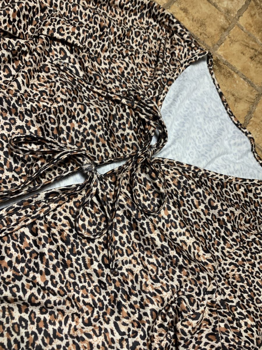 Giacche: Chic Cardigan con laccetti- cotone leopardato-1 size – Nuovo (secondo la descrizione) da Gordevio venduto da LanaZimm 3