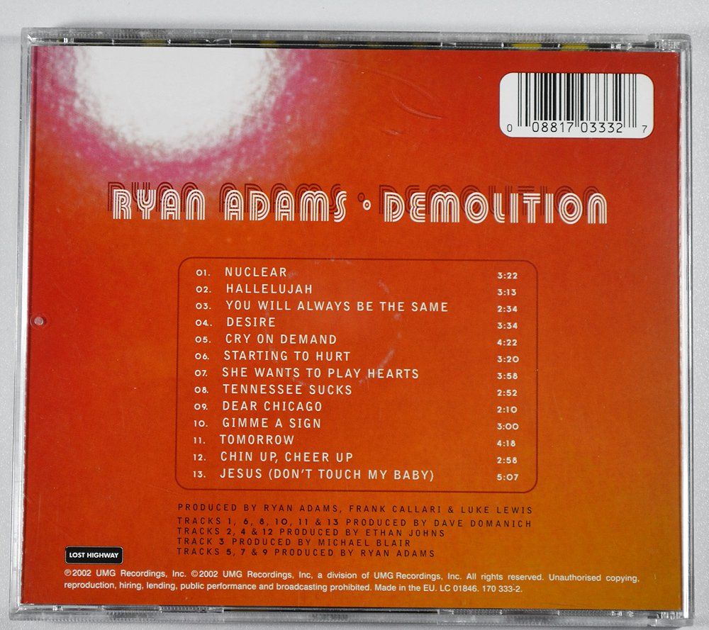 CD: CD: RYAN ADAMS - Demolition – Nuovo (secondo la descrizione) da Frenkendorf venduto da Yard-Sale-2000 2