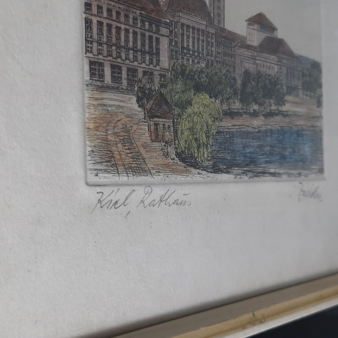 Tableaux: Gemälde des Rathauses von Kiel – D'occasion à Unterägeri par Altgoldschmuck 2