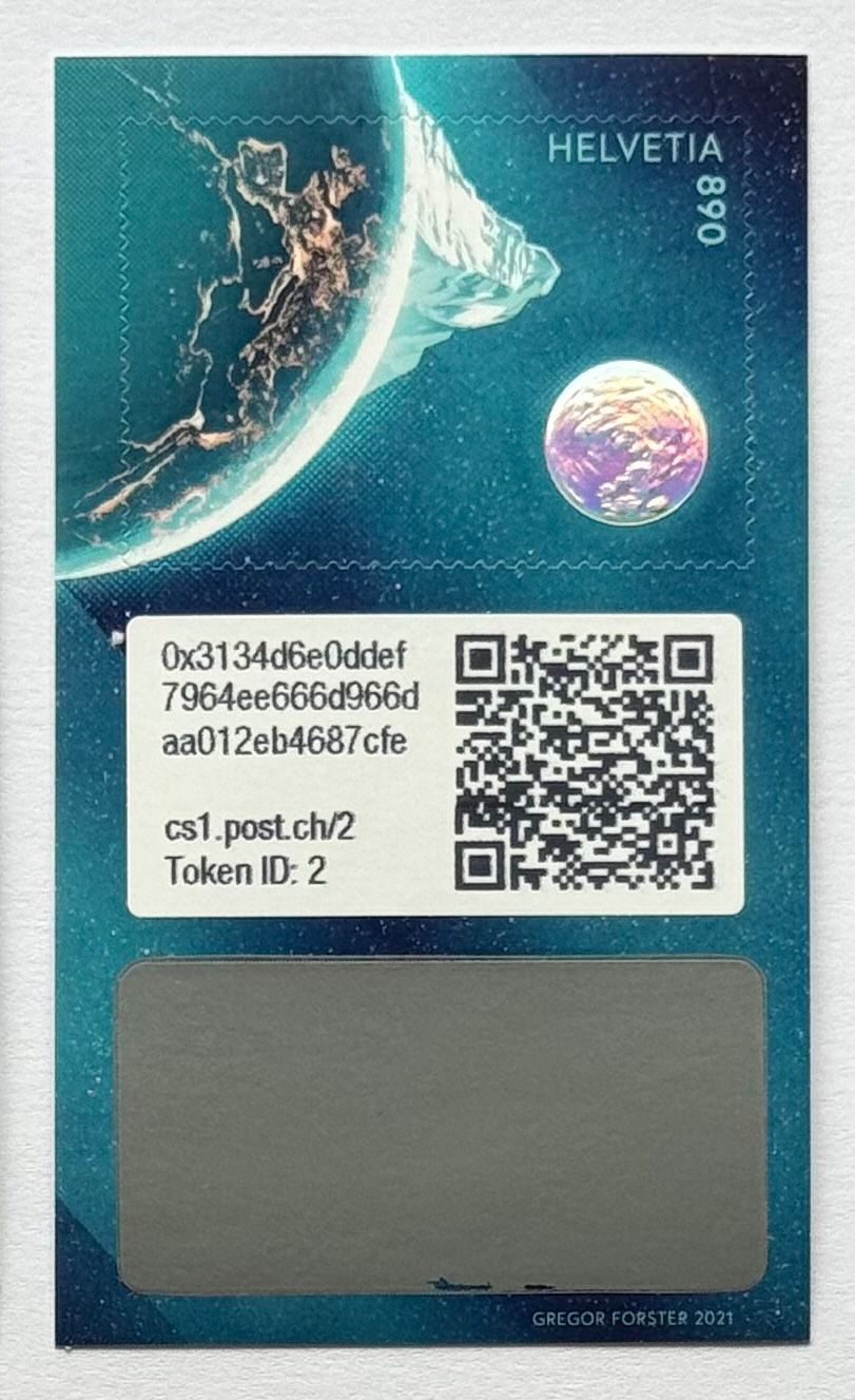 Tutti i francobolli: 4x Swiss Crypto Stamp 1.0 - ID2 Dent Blanche mit NFT – Nuovo e nell'imballaggio originale da Baar venduto da ricjon 3