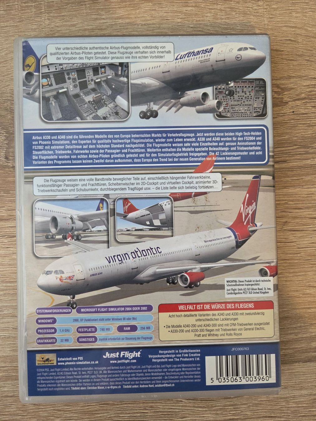 Giochi: A340 Professional for Flight Simulator 2004 - PC – Usato da Carouge GE venduto da Franllo 1