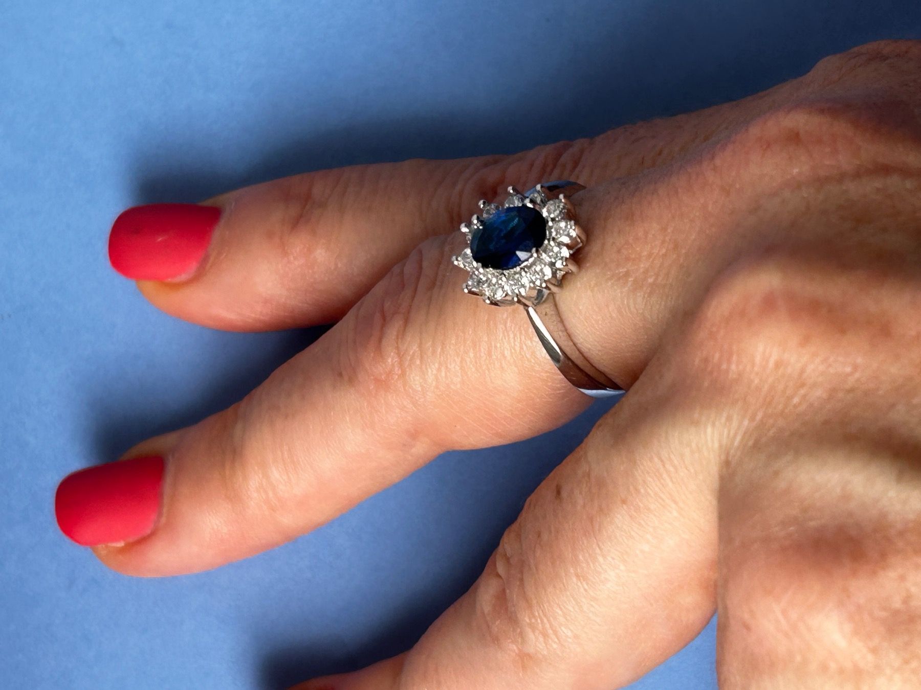 Bagues: Silberring Blue Flower festlich (55) – D'occasion à Dittingen par Bijoubelle 2