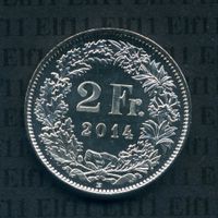 CHF___2.00 2014 stgl * nigelnagelneu! 2 Franken