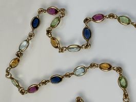 Elegante Halskette – 925 Sterling Silber – 24K vergoldet 