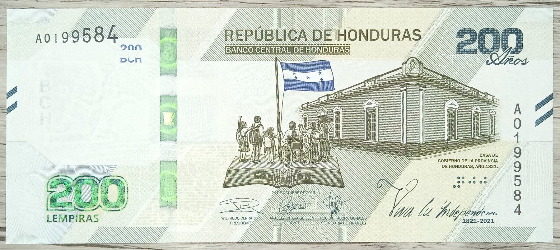 Banconote: Honduras 200 Lempiras Commemorative UNC _1 – Nuovo (secondo la descrizione) da Cousset venduto da Patricio77 1