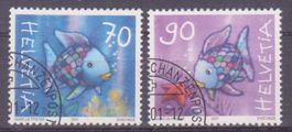 SBK-Nr. 1027/1028 (Regenbogenfisch, 2001) gestempelt