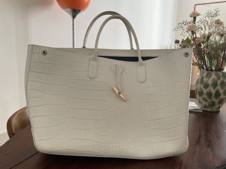 Longchamp Croco Blanc - Sac à Main