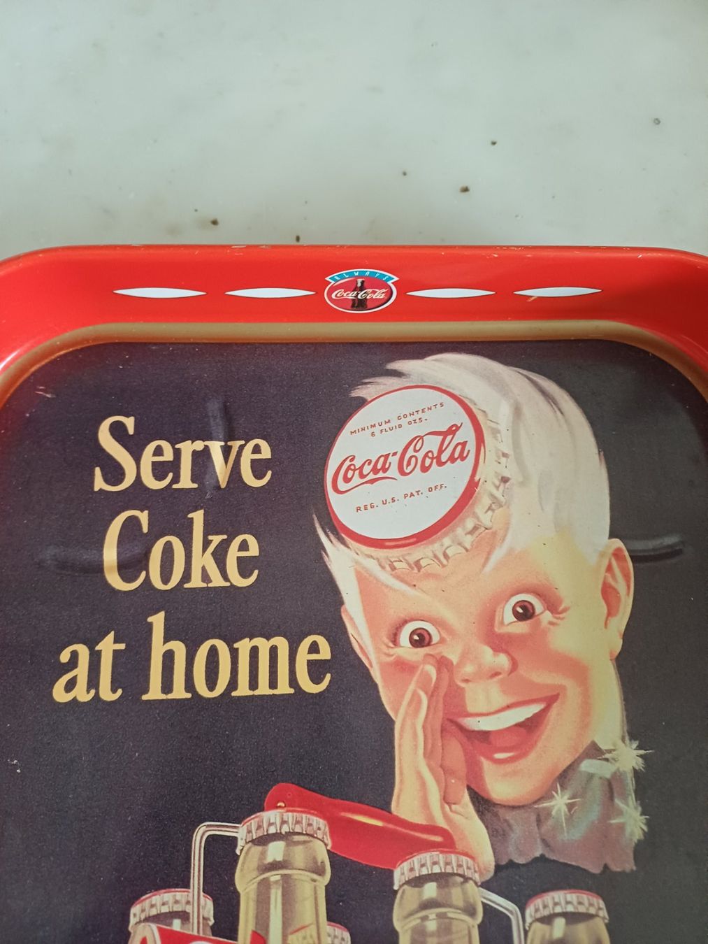 Piatti di portata: Vintage Coca-Cola Serviertablett Servierbrett mit Sprite-Boy – Usato da Marly venduto da rol_7mgj 1