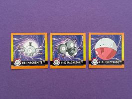 Artbox Pokémon 1999 Sticker Magneton, Magnemite & Electrode