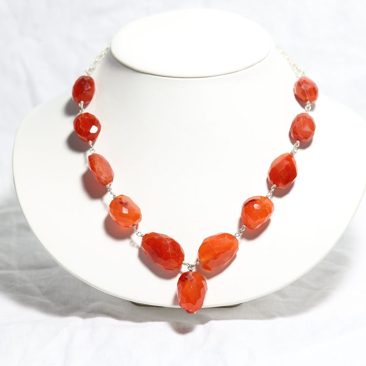 Collier En Argent Massif 925 - Avec Pierres, Bijou Neuf Sans Emballage D'origine