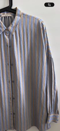 Gestreifte Hemdbluse BOTAN, lange Ärmel, Bluse Hemd