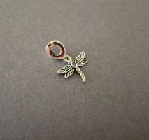 Silber Charm Libelle bunt +Garantie