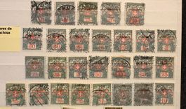 Lot de timbres suisses Helvetia oblitérés anciens
