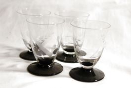 4x Vintage - Designklassiker SCHNAPPS - GLÄSER, um 1960