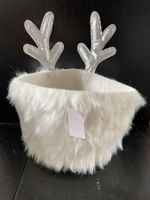 Hirsch/Geschenktaschen mit Kunstfell/Neu/OVP/Weiss
