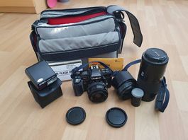 Minolta 7000 AF set mit Objektive Blitz Tasche 