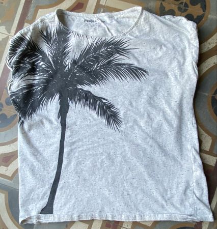 People Tree Bio Baumwoll T-Shirt, Palmenmuster Gr. 12.