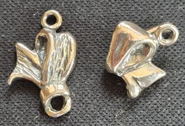 Silber 925  Argent 2x Mini Anhänger 2x Petits Pendentifs