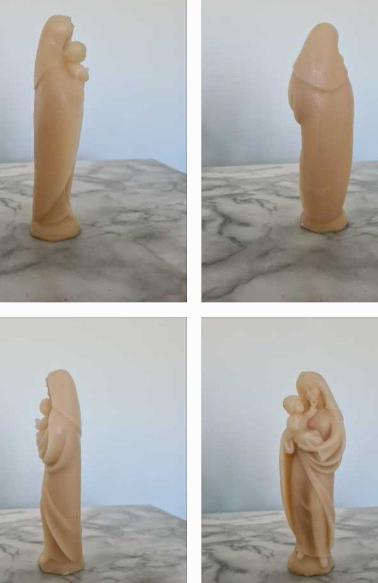 Sculture & Statue: Antike Madonna Wachs 1930, 20 cm – Usato da Winterthur venduto da bibummi 1