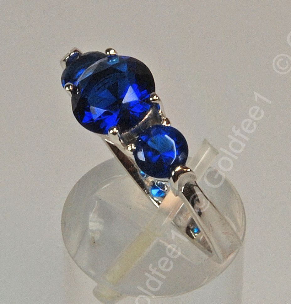 Anelli: Silberring Saphir CZ (925er Silber) – Nuovo e nell'imballaggio originale da Oberglatt ZH venduto da Goldfee1 2